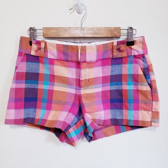 Banana Republic Factory Pants - Banana Republic Factory Pink Plaid Shorts Size  4